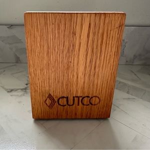 Cutco wooden utensil holder